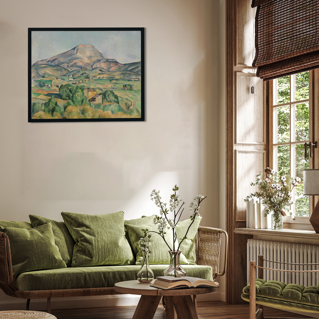 Montagne Sainte-Victoire Painting 5 : 4 Horizontal Premium Wall Art Canvas by MeriDeewar