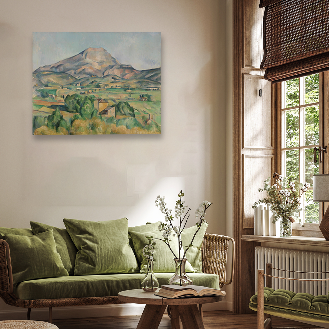 Montagne Sainte-Victoire Painting 5 : 4 Horizontal Premium Wall Art Canvas by MeriDeewar