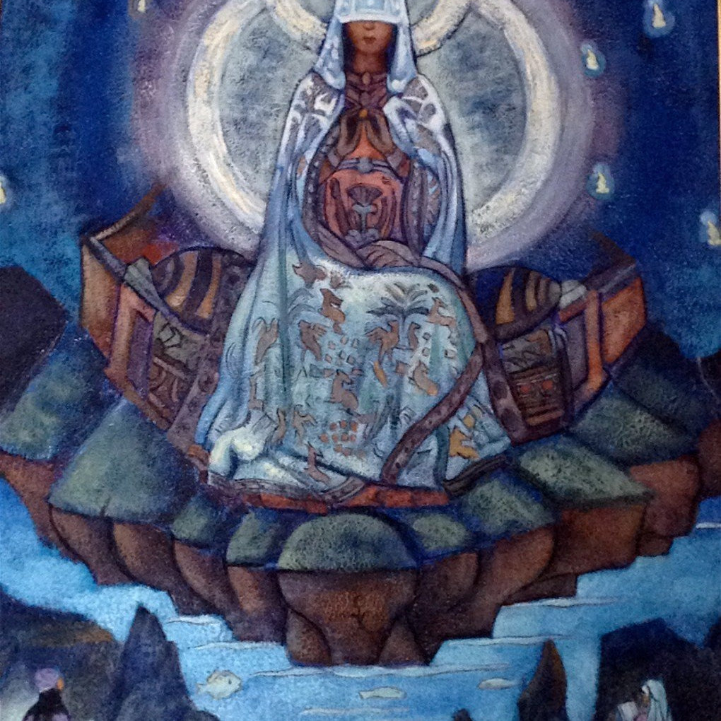 Mother of the world Painting - Meri Deewar 3 : 4.2 Vertical Premium Wall Art Canvas by MeriDeewar
