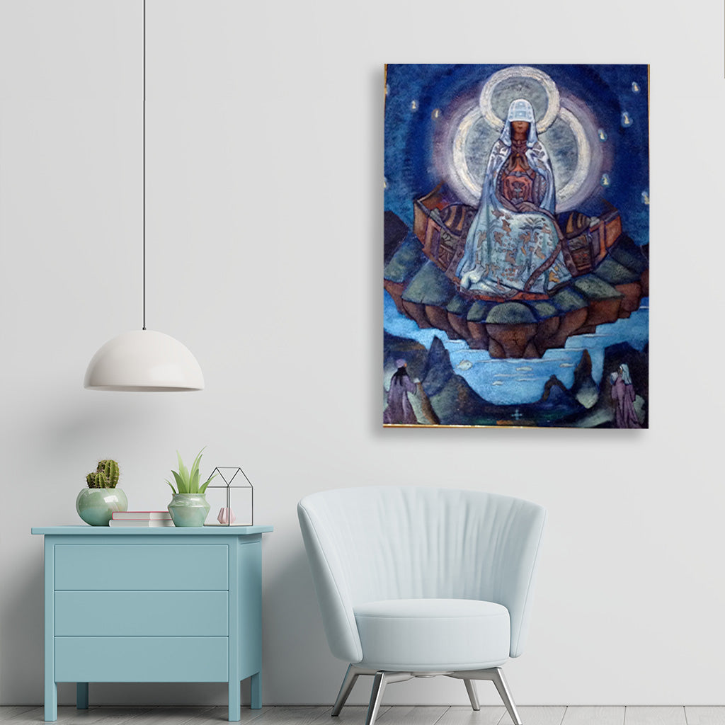Mother of the world Painting - Meri Deewar 3 : 4.2 Vertical Premium Wall Art Canvas by MeriDeewar