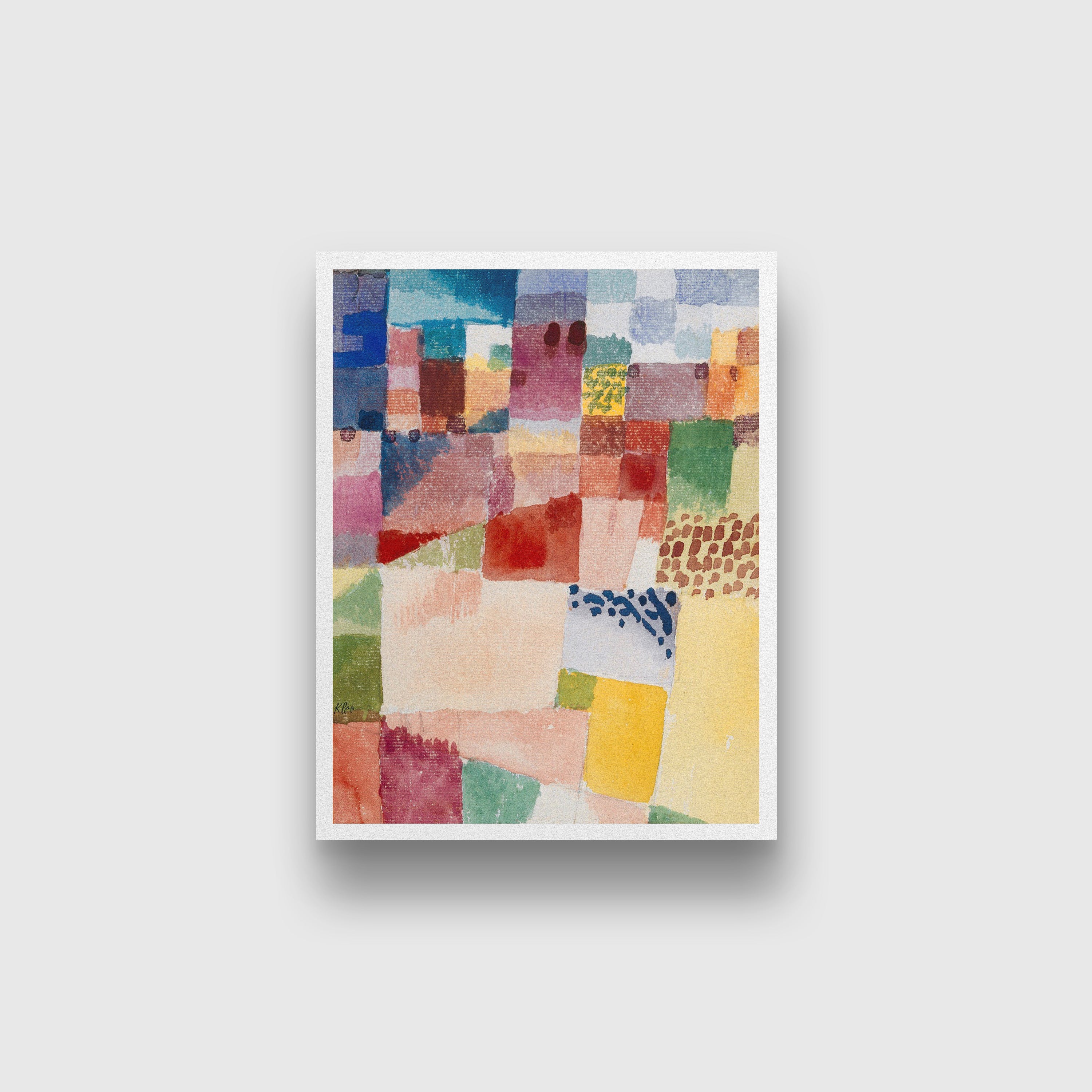 Motif from Hammamet painting - Meri Deewar 5 : 6 Vertical Premium Wall Art Canvas by MeriDeewar