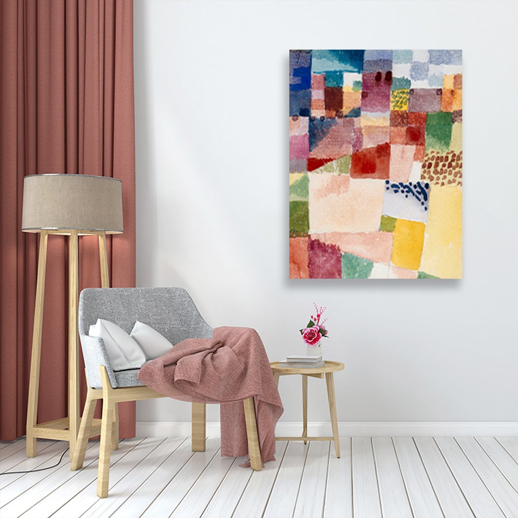 Motif from Hammamet painting - Meri Deewar 5 : 6 Vertical Premium Wall Art Canvas by MeriDeewar