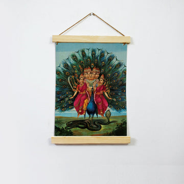 Murugan, Painting By Raja Ravi Varma Hanging Canvas - Meri Deewar Hanging Canvas Premium Wall Art Canvas by MeriDeewar