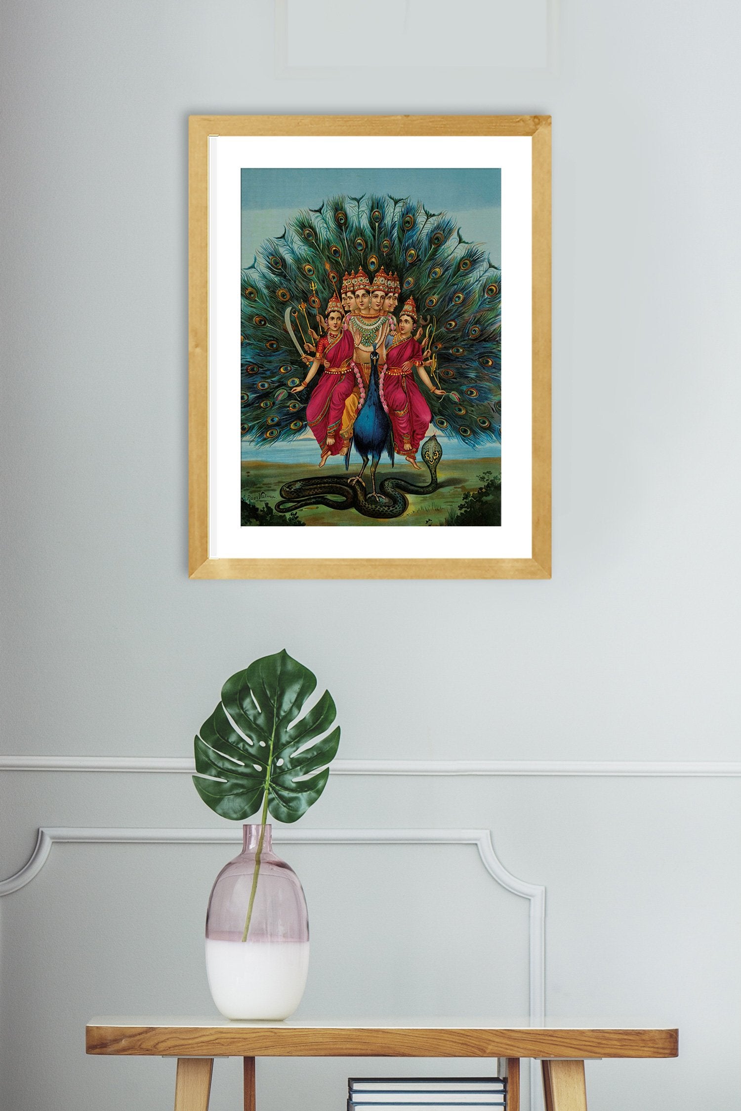 Murugan, Painting By Raja Ravi Varma Painting - Meri Deeewar 2 : 3 Vertical Premium Wall Art Canvas by MeriDeewar
