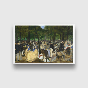 Music In The Tuileries Painting - Meri Deewar 3 : 2 Horizontal Premium Wall Art Canvas by MeriDeewar