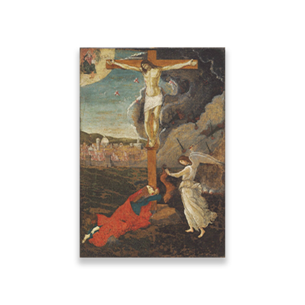 Mystic Crucifixion Painting - Meri Deewar 2 : 3 Vertical Premium Wall Art Canvas by MeriDeewar