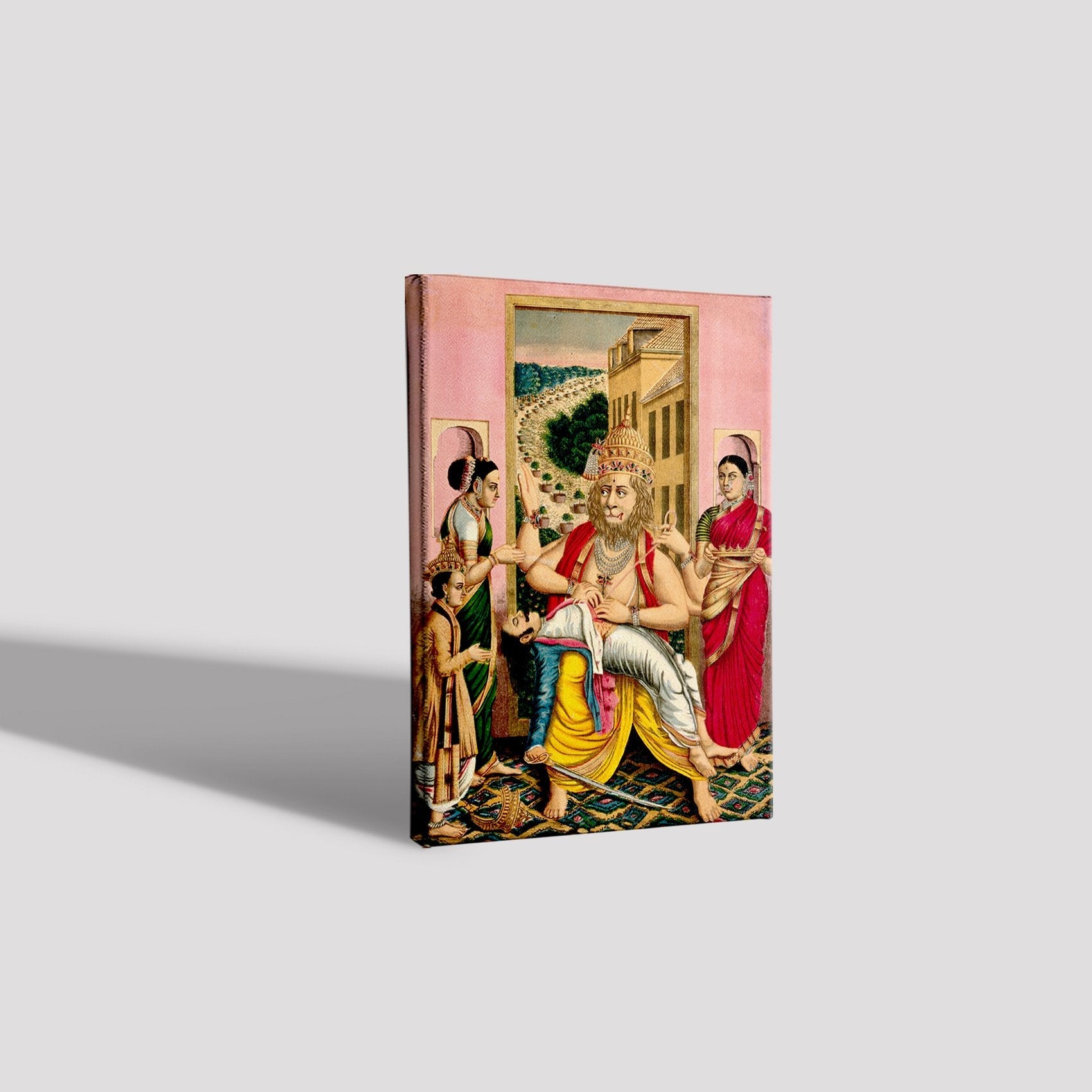 Narasiṃha Painting - Meri Deewar 3 : 4 Vertical Premium Wall Art Canvas by MeriDeewar