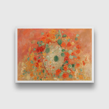 Nasturtiums painting 3 : 2 Horizontal Premium Wall Art Canvas by MeriDeewar