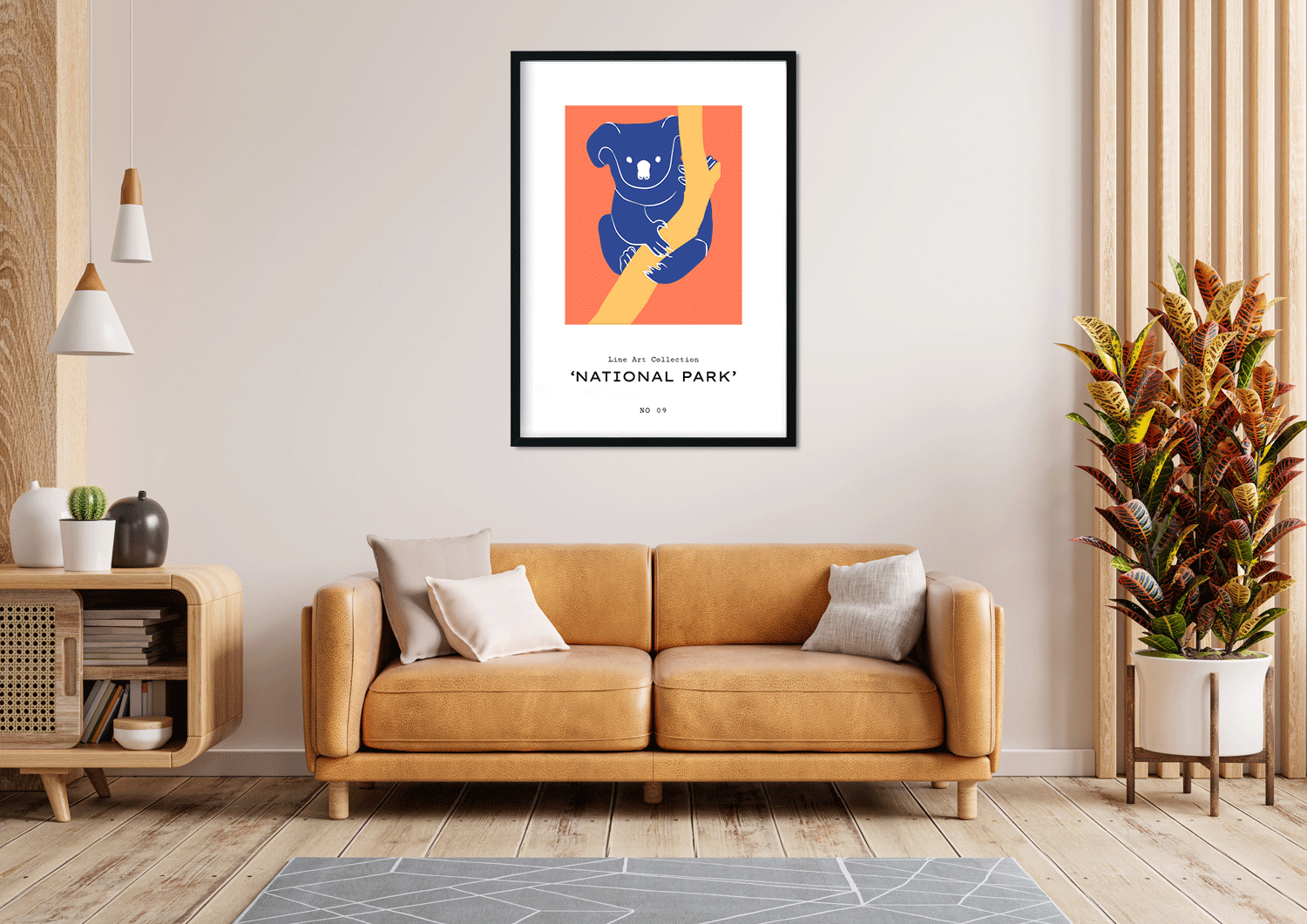 National Park wildlife minimalistic Painting 3 : 4.2 Vertical Premium Wall Art Canvas by MeriDeewar