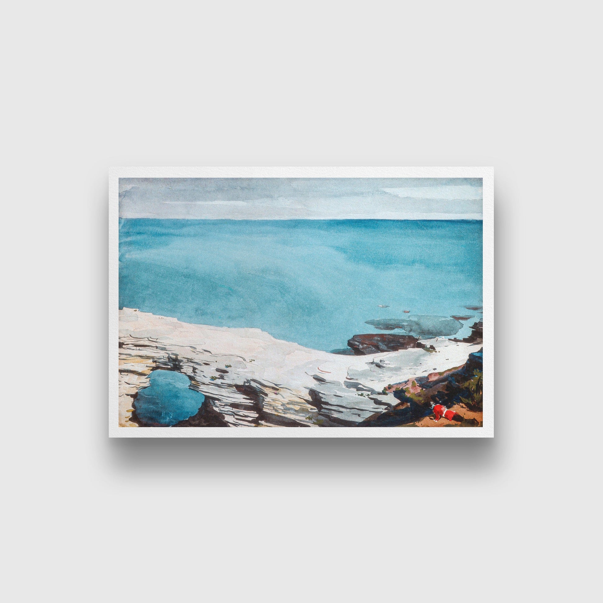 Natural Bridge Bermuda painting - Meri Deewar 3 : 2 Horizontal Premium Wall Art Canvas by MeriDeewar
