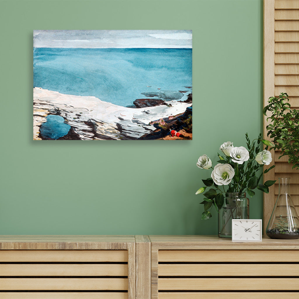 Natural Bridge Bermuda painting - Meri Deewar 3 : 2 Horizontal Premium Wall Art Canvas by MeriDeewar