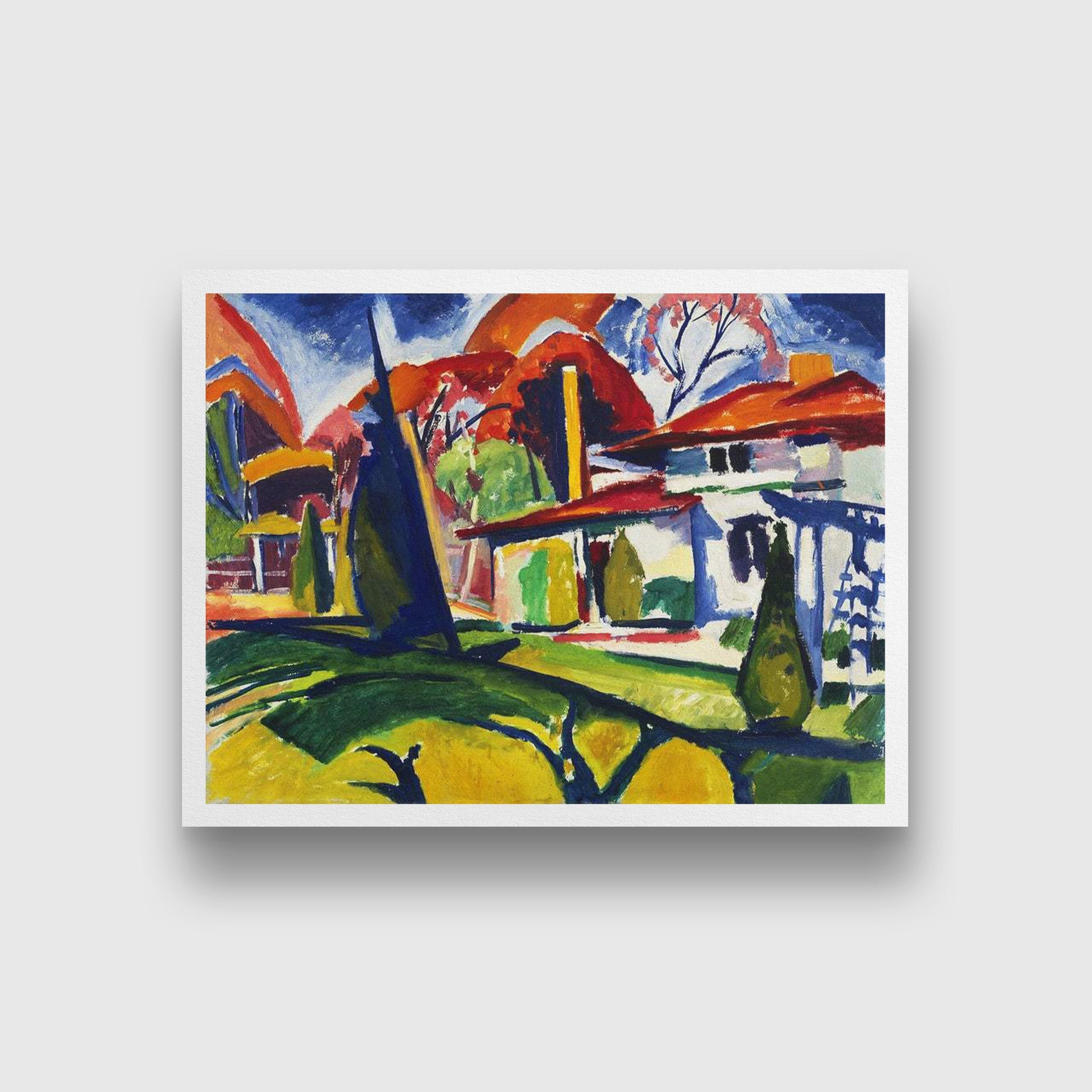 Newman's House Henry Lyman Saÿen Painting - MeriDeewar 4 : 3 Horizontal Premium Wall Art Canvas by MeriDeewar