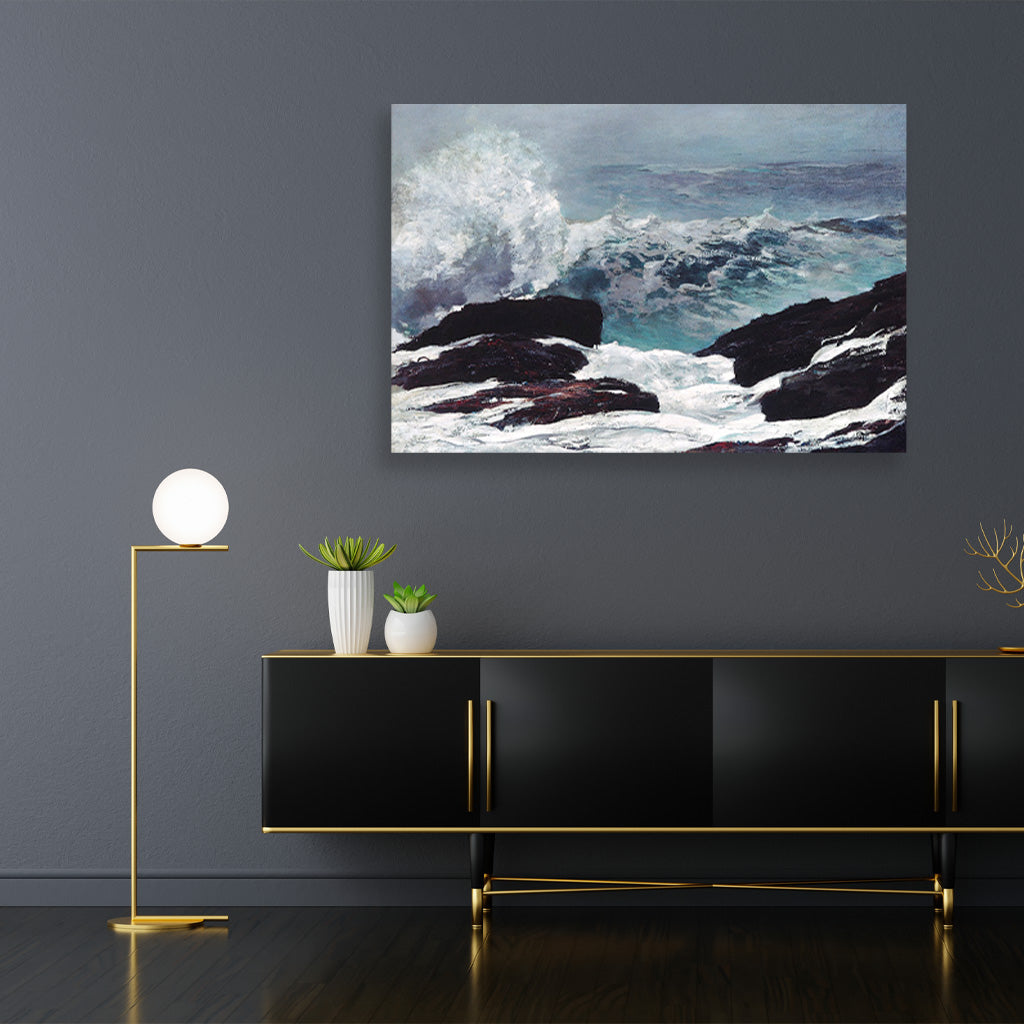 Northeaster WH painting - Meri Deewar 3 : 2 Horizontal Premium Wall Art Canvas by MeriDeewar
