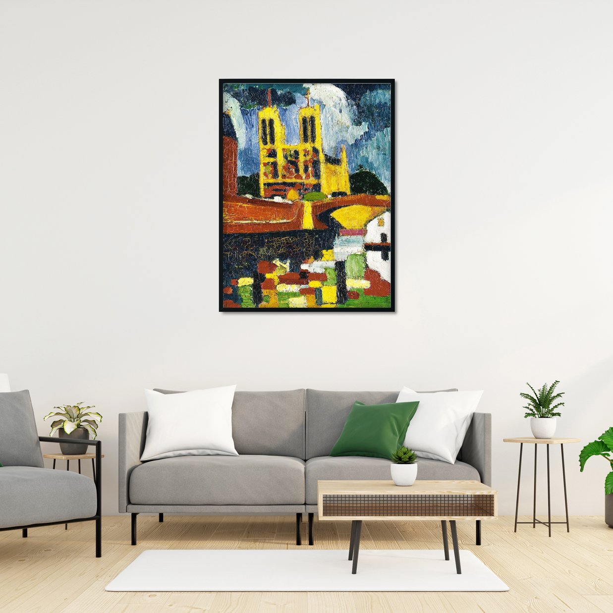 Notre Dame Henry Lyman Saÿen Painting - Meri Deewar 3 : 4 Vertical Premium Wall Art Canvas by MeriDeewar