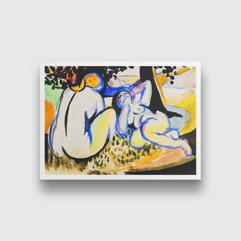 Nudes Henry Lyman Saÿen Painting - MeriDeewar 4 : 3 Horizontal Premium Wall Art Canvas by MeriDeewar