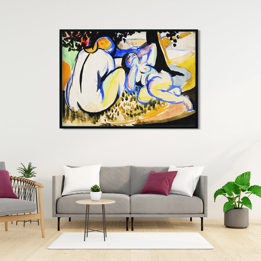 Nudes Henry Lyman Saÿen Painting - MeriDeewar 4 : 3 Horizontal Premium Wall Art Canvas by MeriDeewar