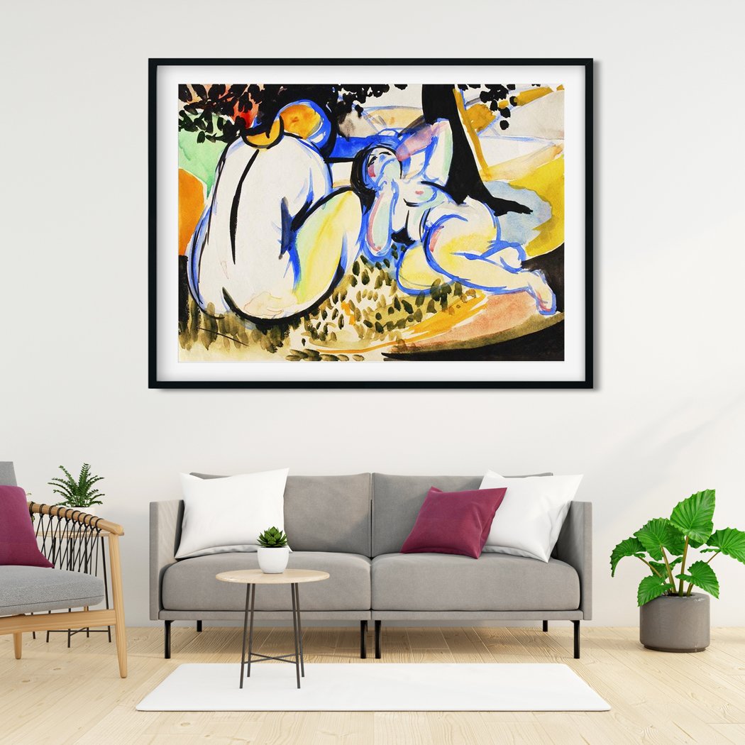 Nudes Henry Lyman Saÿen Painting - MeriDeewar 4 : 3 Horizontal Premium Wall Art Canvas by MeriDeewar