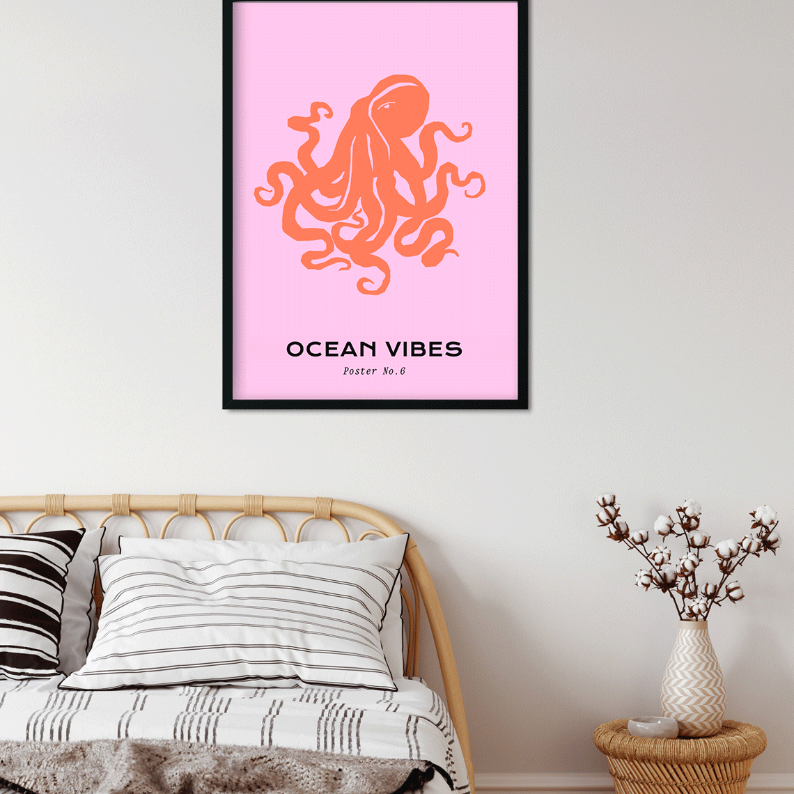 Ocean Vibes minimalistic Painting 3 : 4.2 Vertical Premium Wall Art Canvas by MeriDeewar