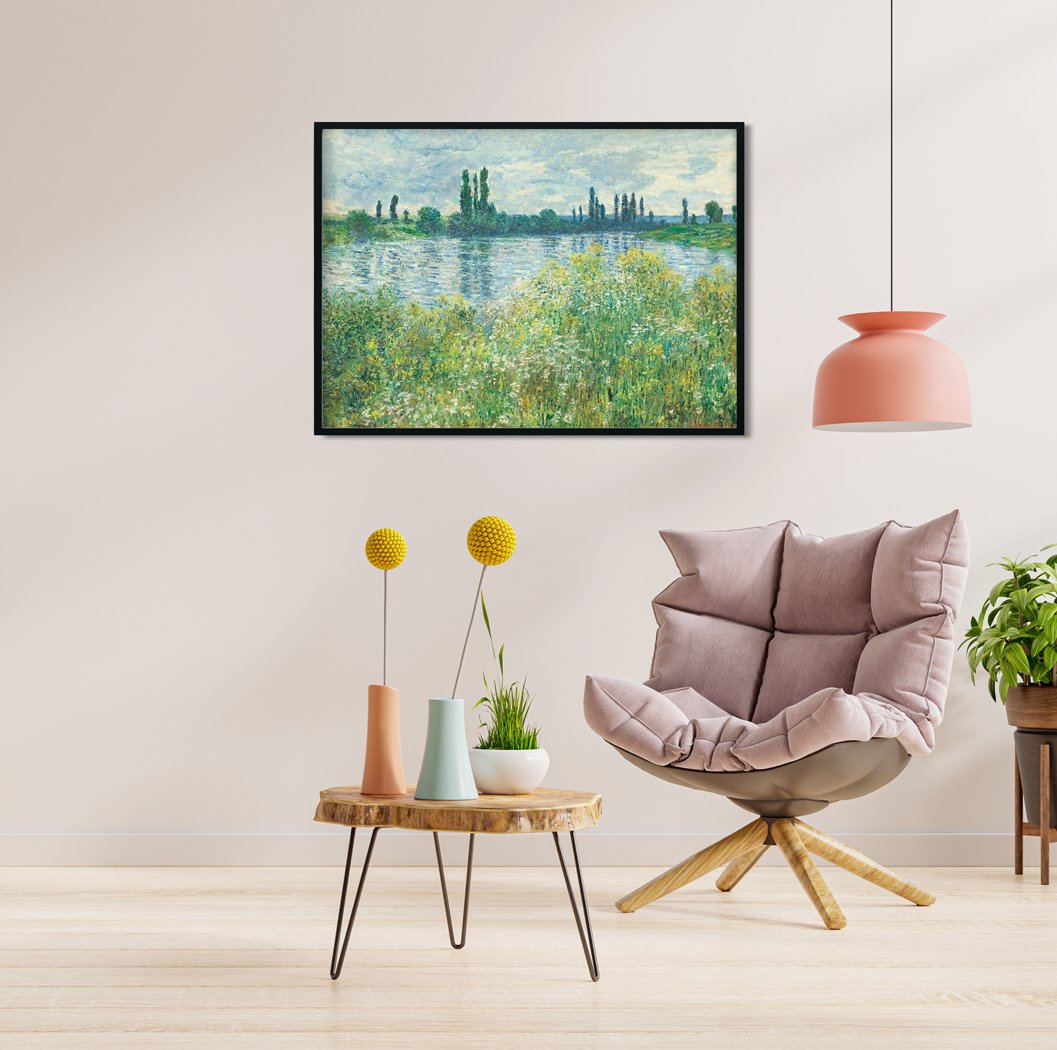 Oil Painting By Claude Monet Painting - Meri Deewar 4 : 3 Horizontal Premium Wall Art Canvas by MeriDeewar