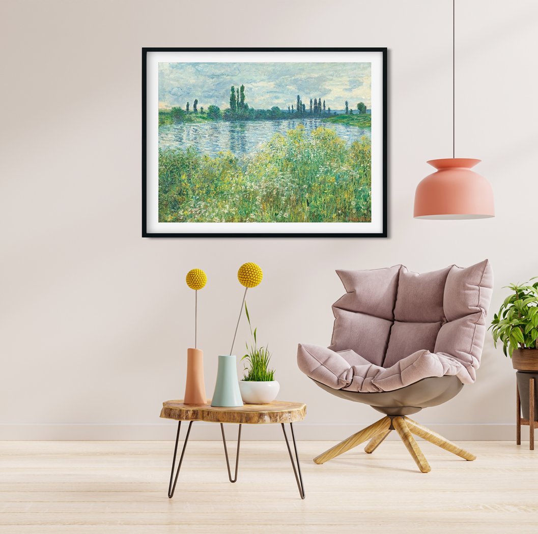 Oil Painting By Claude Monet Painting - Meri Deewar 4 : 3 Horizontal Premium Wall Art Canvas by MeriDeewar