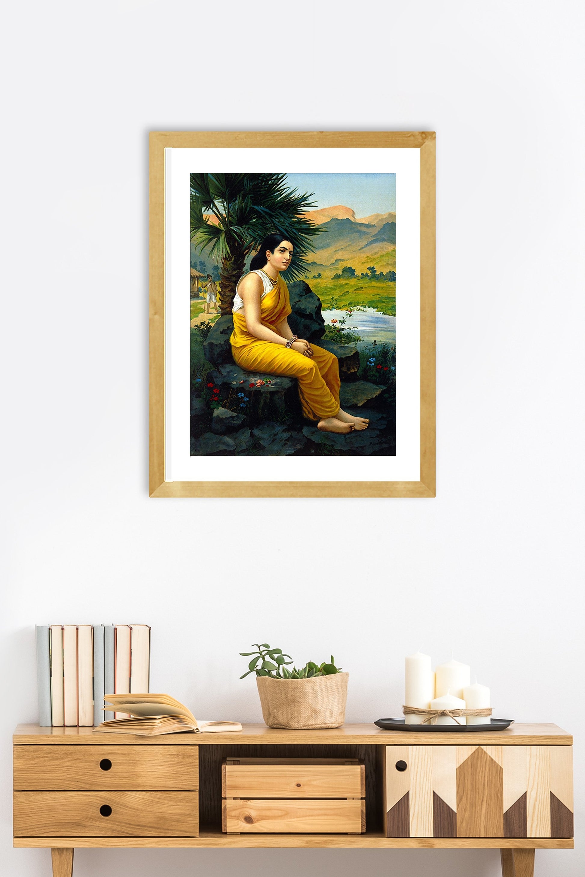 Oil Painting By Raja Ravi Varma - Meri Deewar 2 : 3 Vertical Premium Wall Art Canvas by MeriDeewar
