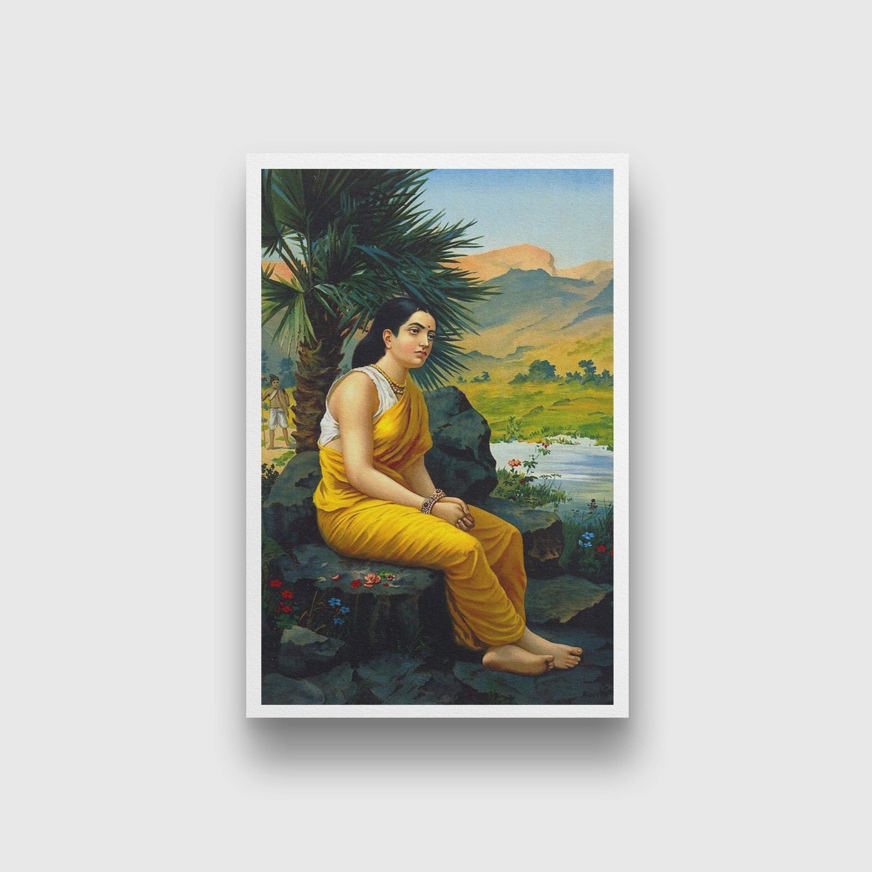 Oil Painting By Raja Ravi Varma - Meri Deewar 2 : 3 Vertical Premium Wall Art Canvas by MeriDeewar