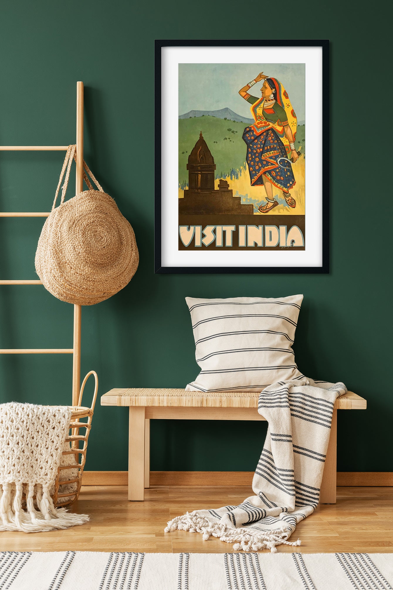 Old Women Traditonal Dress Vintage Poster 2 : 3 Vertical Premium Wall Art Canvas by MeriDeewar