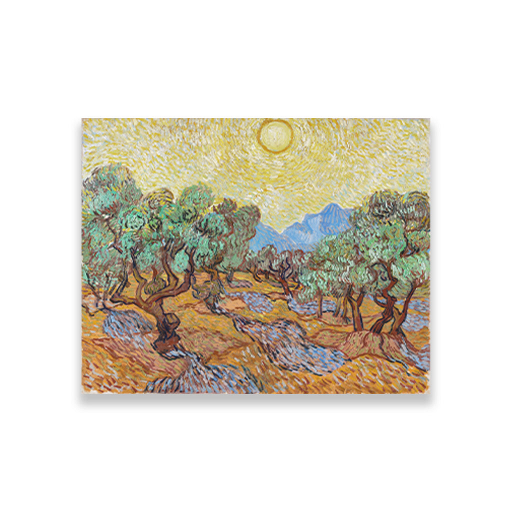 Olive Trees (1889) famous landscape painting 5 : 4 Horizontal Premium Wall Art Canvas by MeriDeewar