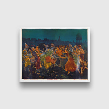 On the Banks of the Jamuna by Raja Ravi Varma Painting - Meri Deewar 3 : 4.2 Vertical Premium Wall Art Canvas by MeriDeewar