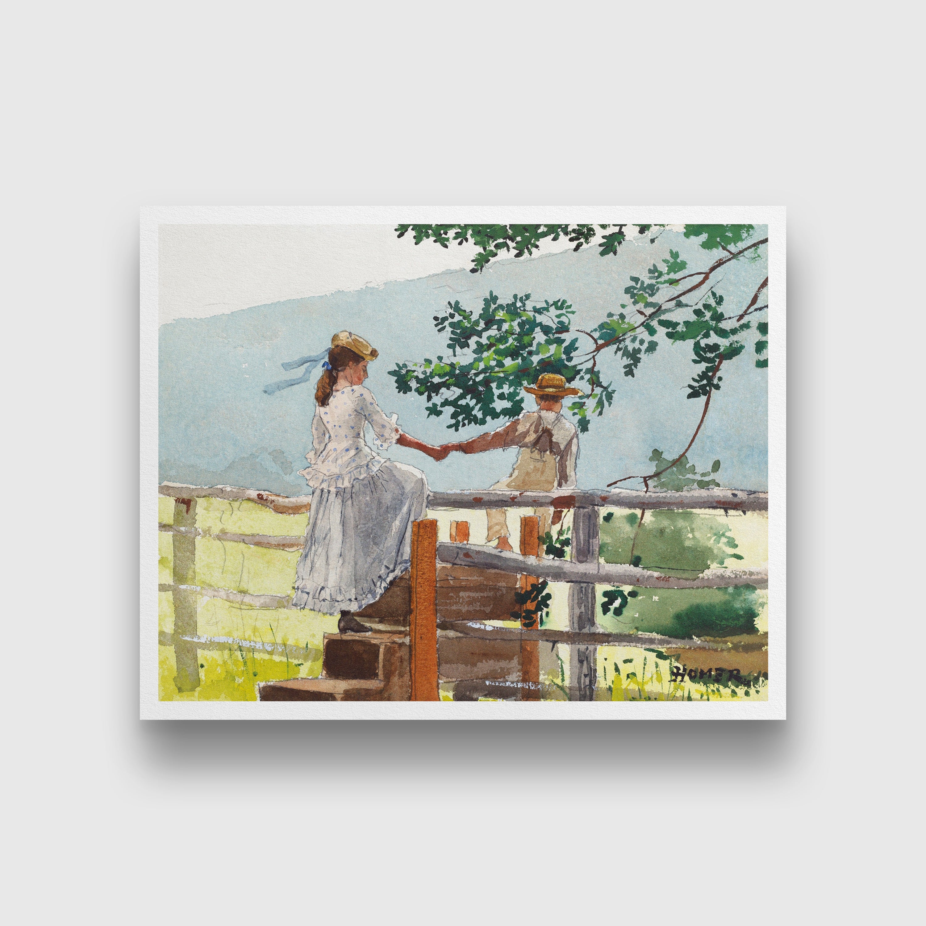 On the Stile painting - Meri Deewar 5 : 4 Horizontal Premium Wall Art Canvas by MeriDeewar