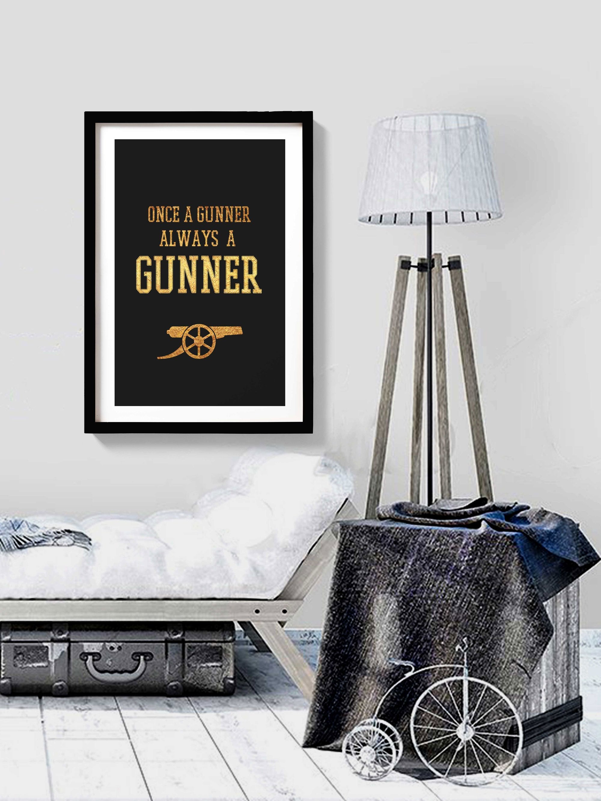 Once a Gunner always a gunner Poster- Meri Deewar Poster A3 / Poster Premium Wall Art Canvas by MeriDeewar