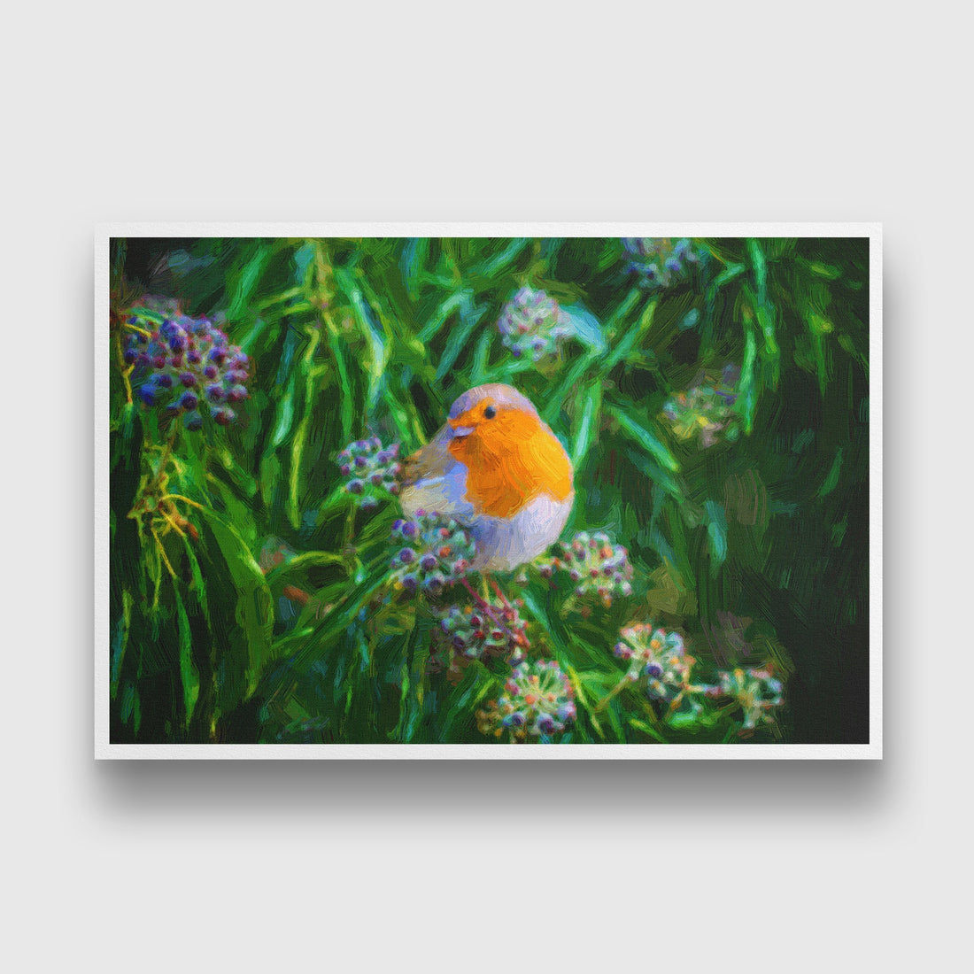 Orange tropic bird Painting - Meri Deewar 3 : 2 Horizontal Premium Wall Art Canvas by MeriDeewar