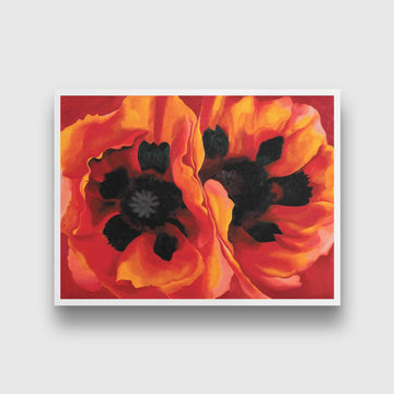 Oriental Poppies Painting - Meri Deewar 4 : 3 Horizontal Premium Wall Art Canvas by MeriDeewar