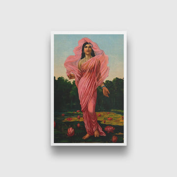 Padmini, Painting By Raja Ravi Varma 2 : 3 Vertical Premium Wall Art Canvas by MeriDeewar