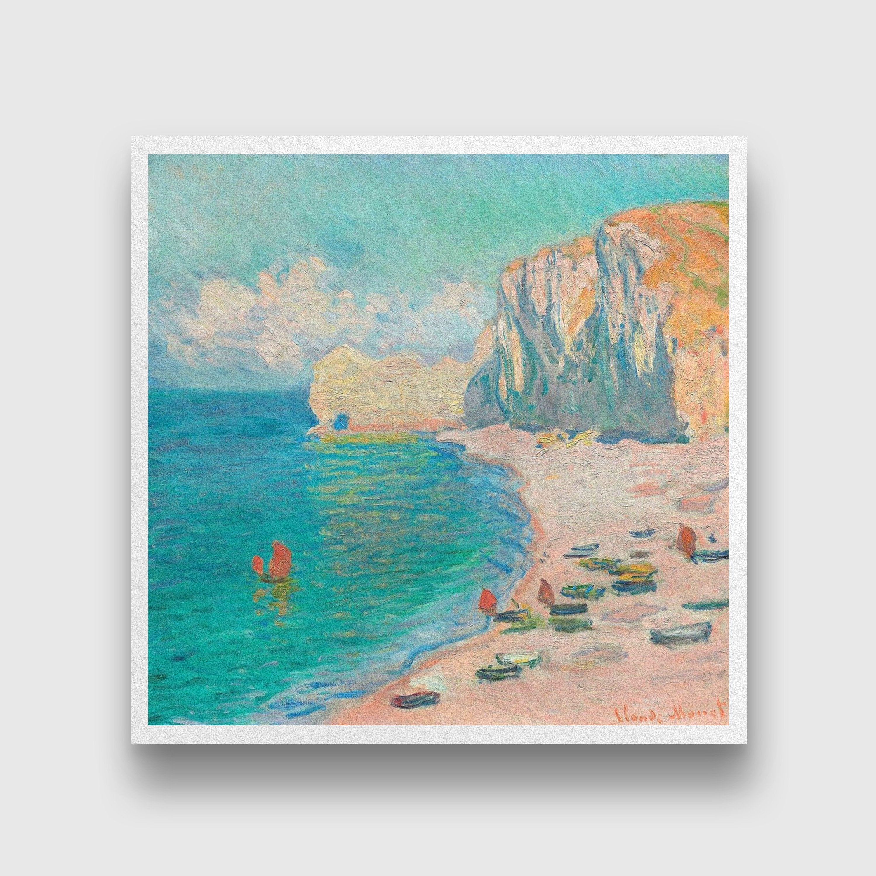 Painting By Claude Monet - Meri Deewar 1 : 1 Square Premium Wall Art Canvas by MeriDeewar