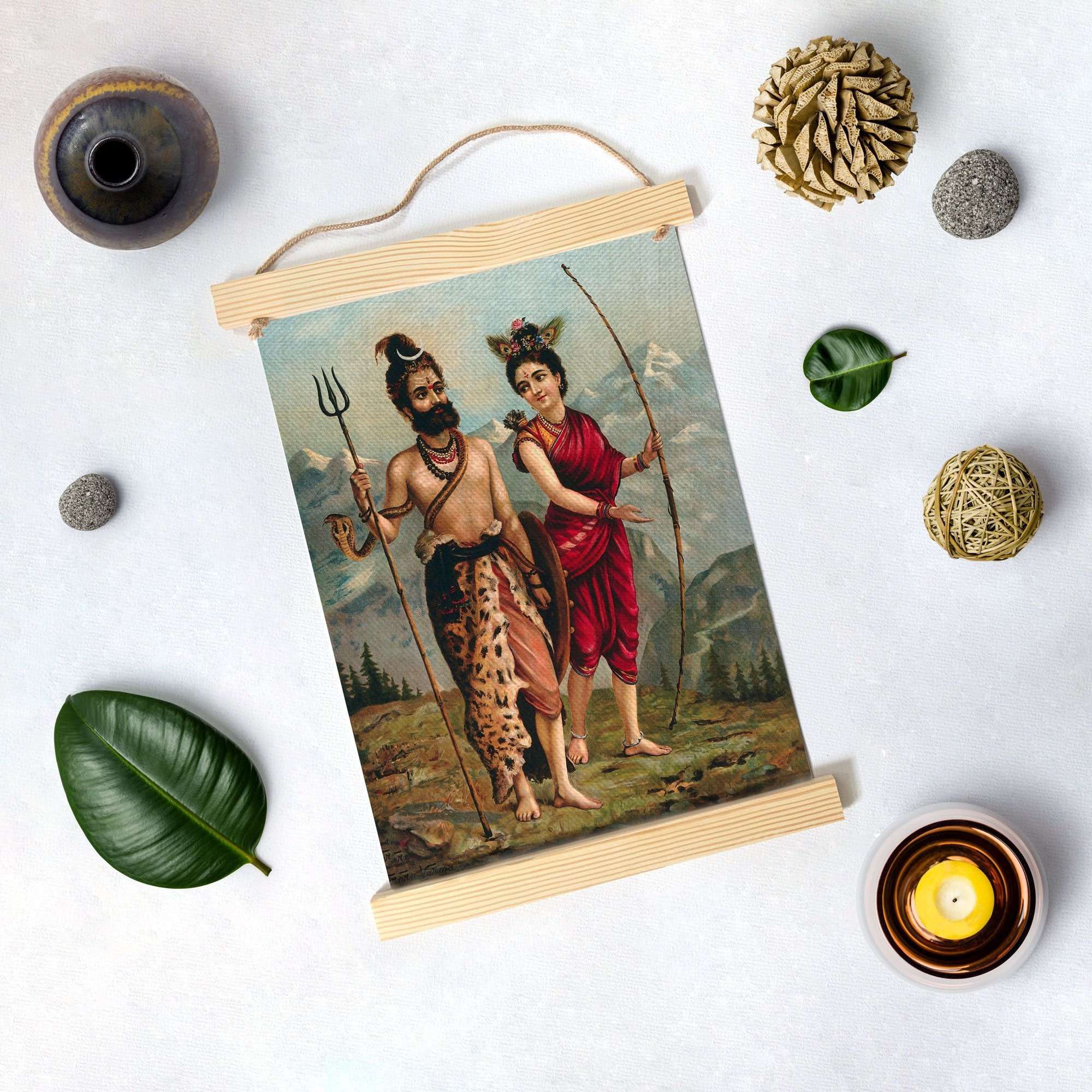 Painting By Raja Ravi Varma Hanging Canvas - Meri Deewar Hanging Canvas Premium Wall Art Canvas by MeriDeewar