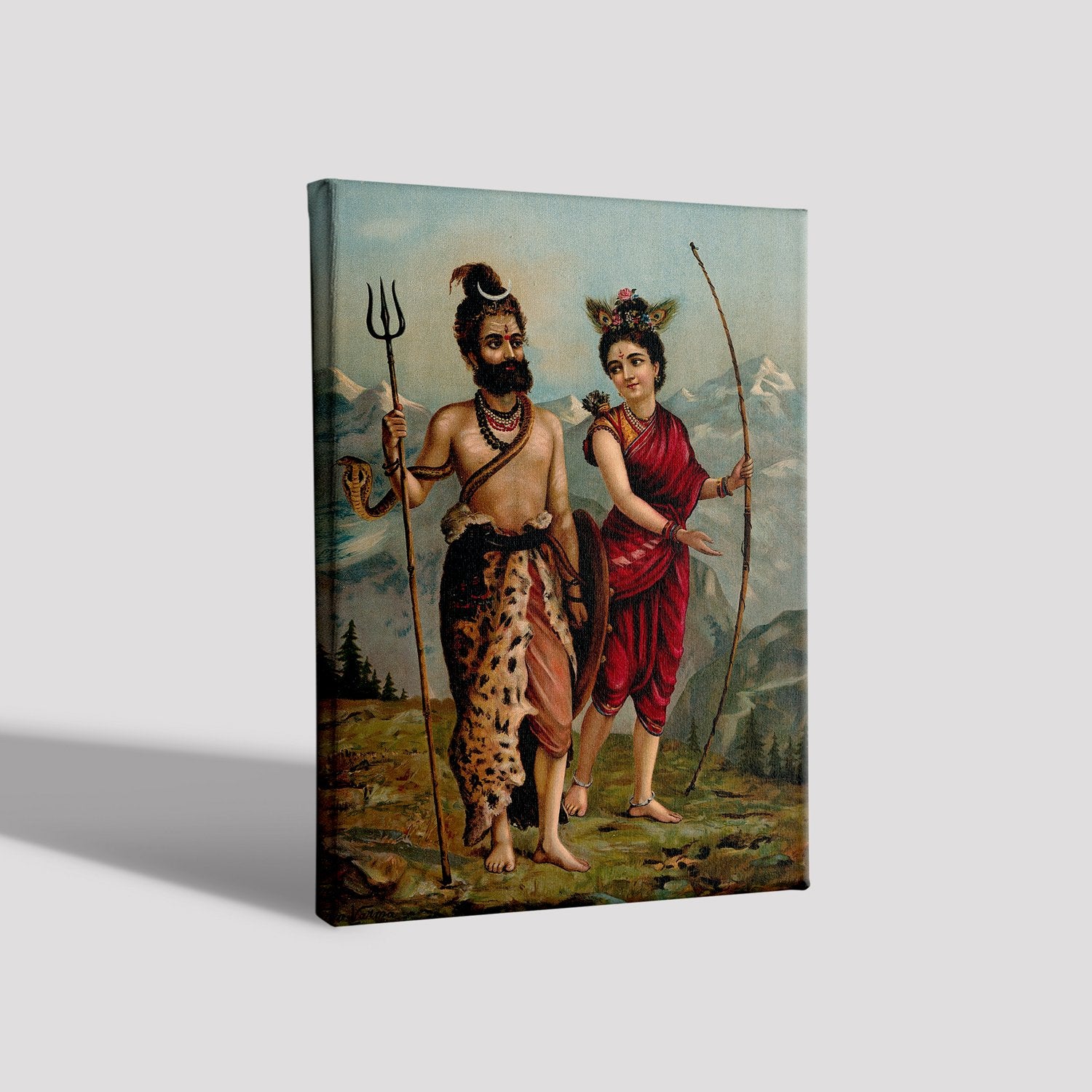 Painting By Raja Ravi Varma - Meri Deewar 2 : 3 Vertical Premium Wall Art Canvas by MeriDeewar