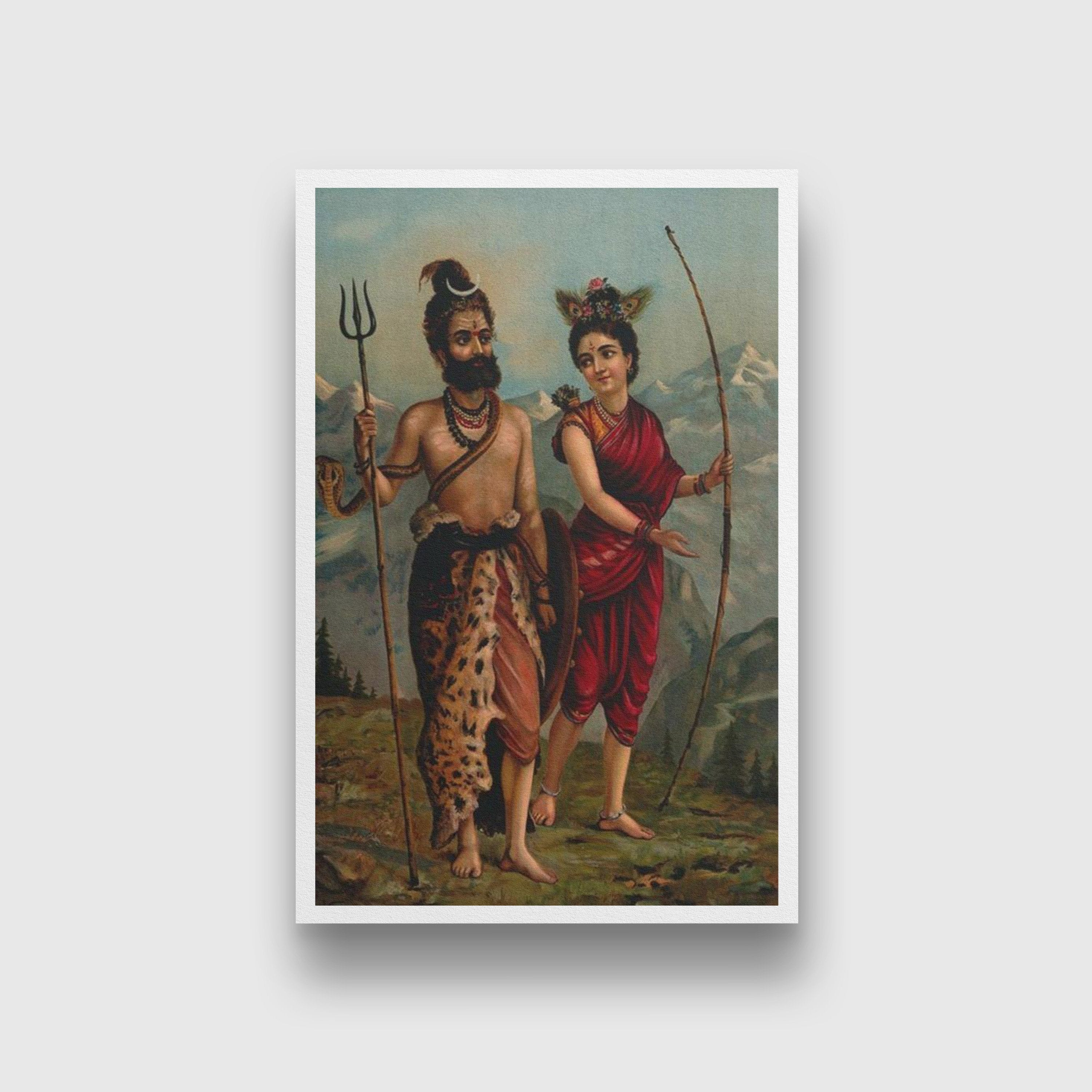 Painting By Raja Ravi Varma - Meri Deewar 2 : 3 Vertical Premium Wall Art Canvas by MeriDeewar