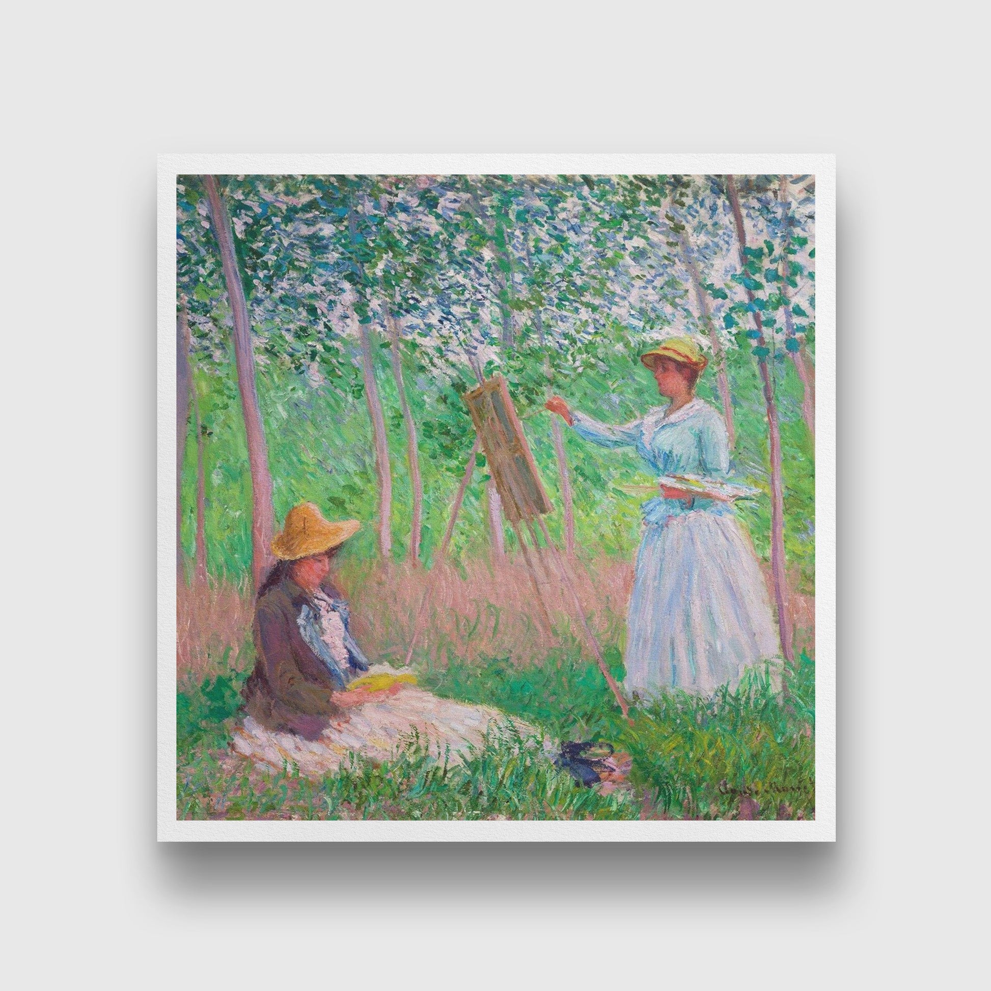 Painting Claude Monet - Meri Deewar 1 : 1 Square Premium Wall Art Canvas by MeriDeewar