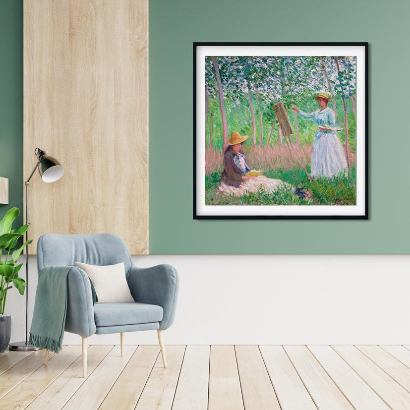 Painting Claude Monet - Meri Deewar 1 : 1 Square Premium Wall Art Canvas by MeriDeewar