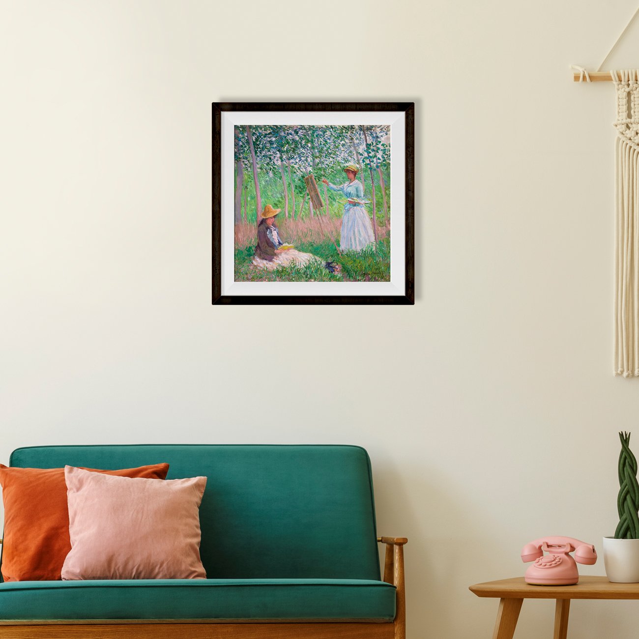 Painting Claude Monet - Meri Deewar 1 : 1 Square Premium Wall Art Canvas by MeriDeewar