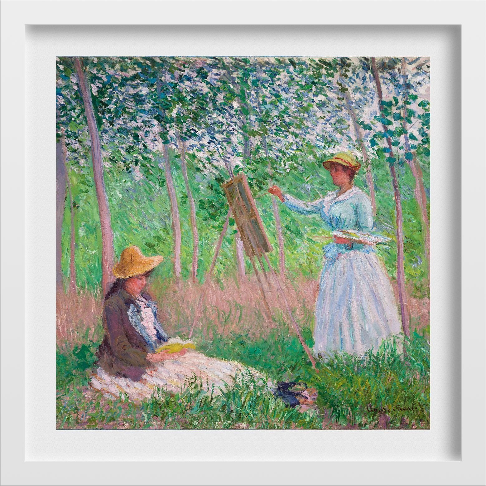 Painting Claude Monet - Meri Deewar 1 : 1 Square Premium Wall Art Canvas by MeriDeewar