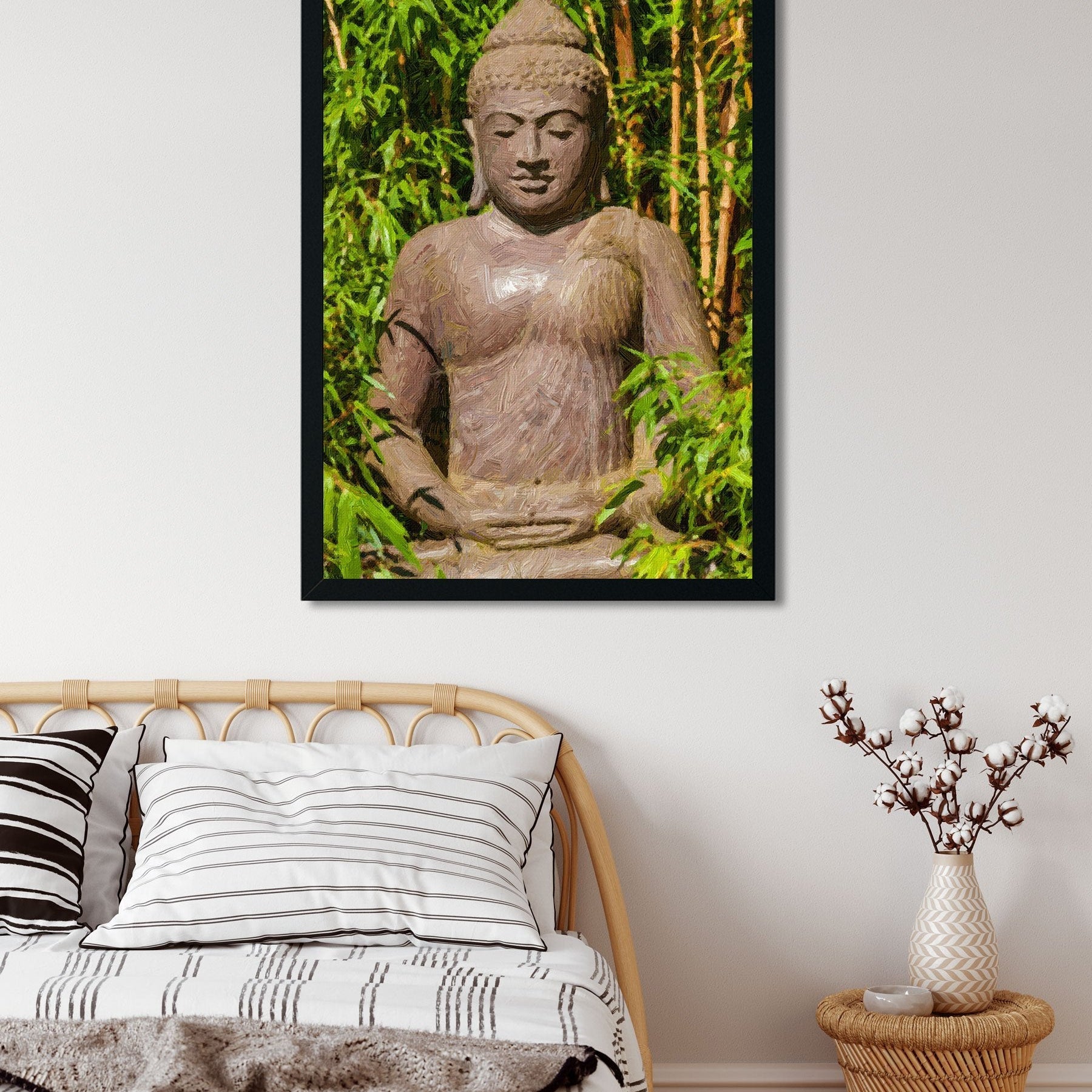 Painting of Budha - Meri Deewar 2 : 3 Vertical Premium Wall Art Canvas by MeriDeewar