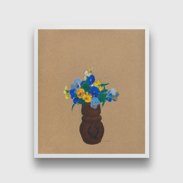 Pansies painting 1 : 1 Square Premium Wall Art Canvas by MeriDeewar