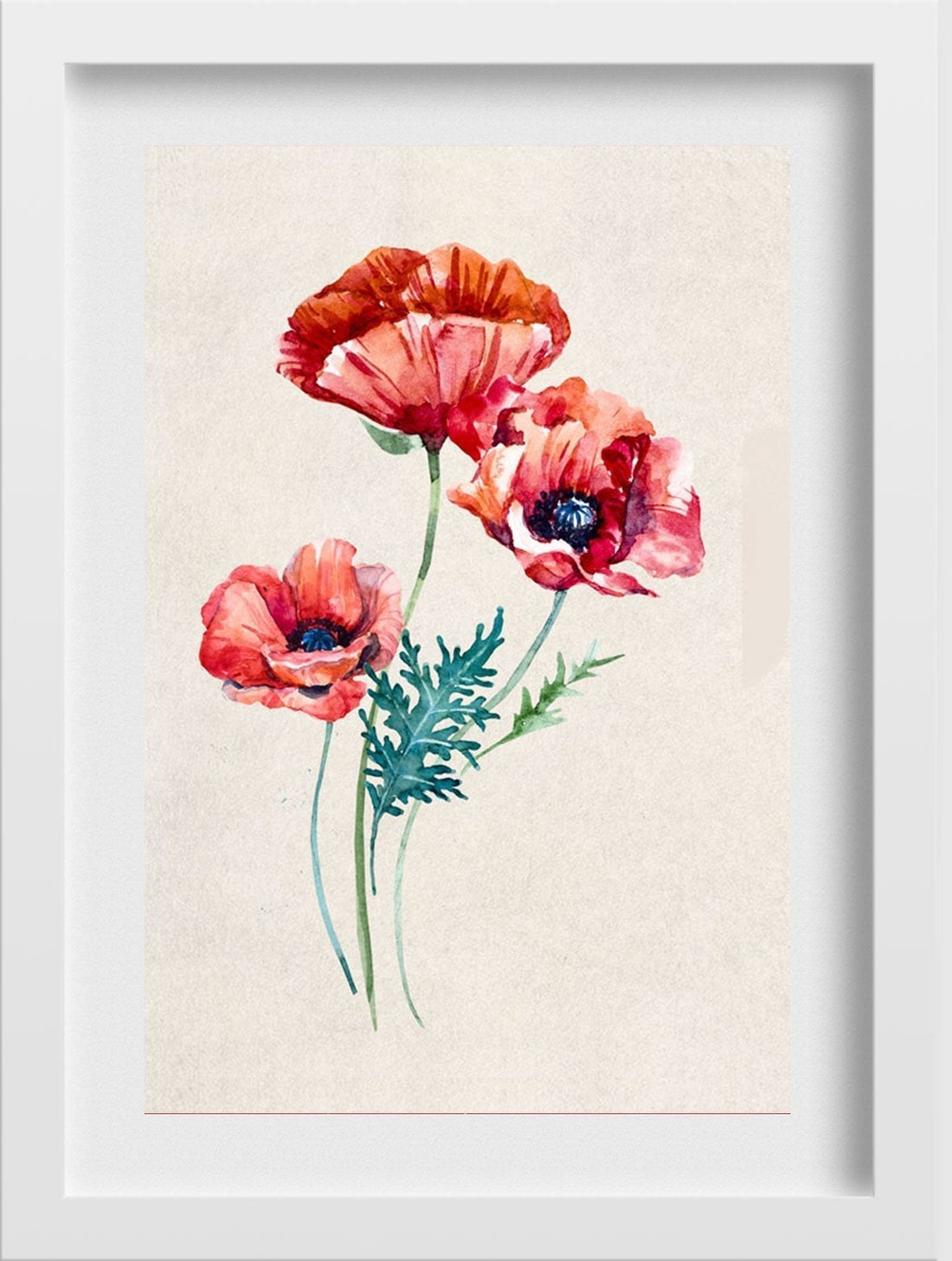 Papaver Orientale Flowers Painting - Meri Deewar 2 : 3 Vertical Premium Wall Art Canvas by MeriDeewar