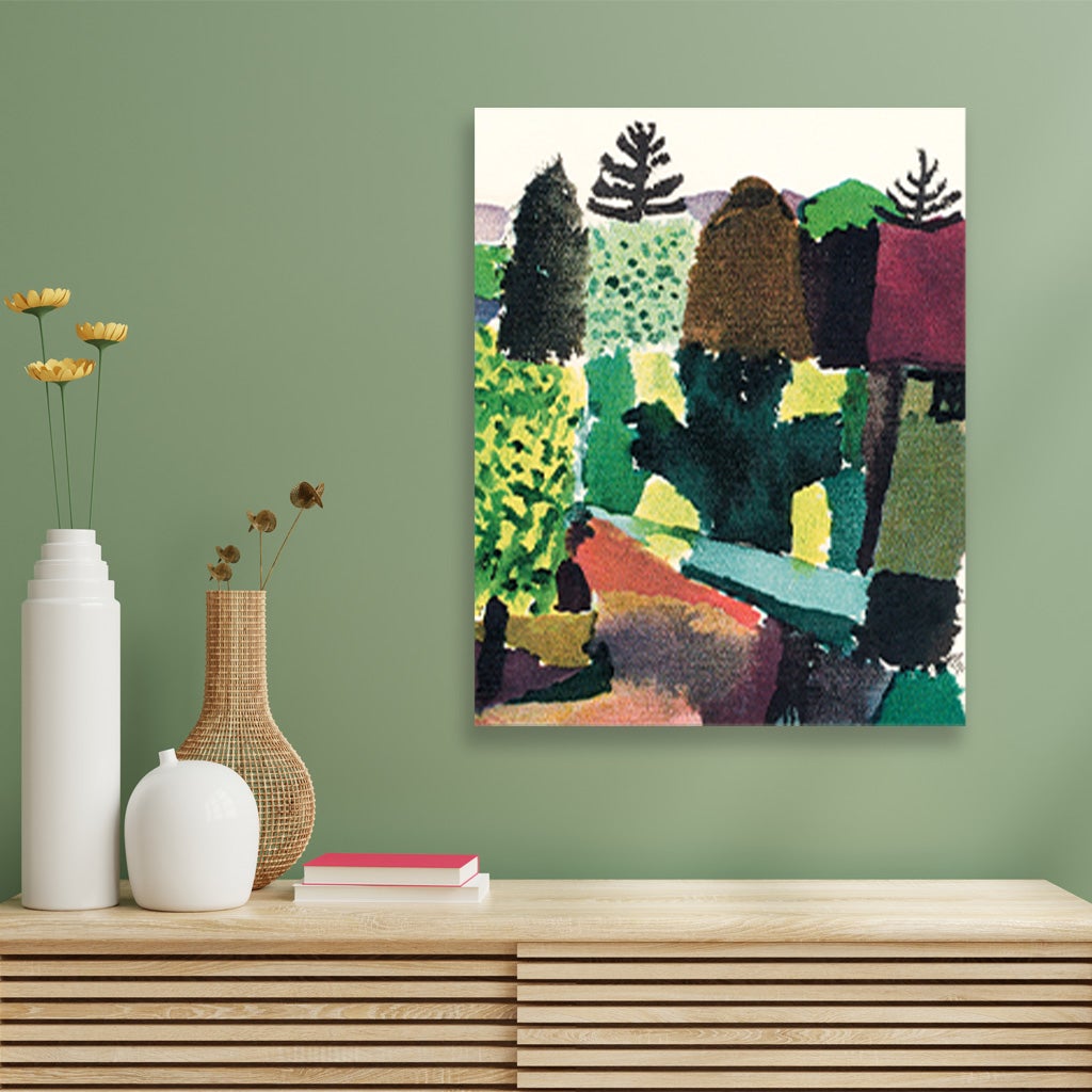 Park painting - Meri Deewar 1 : 1 Square Premium Wall Art Canvas by MeriDeewar