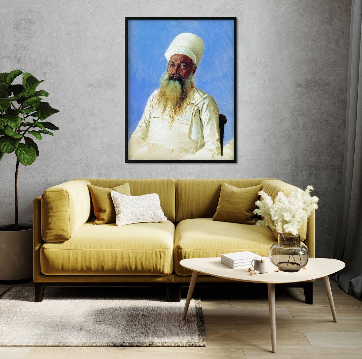 Parsi priest fire worshiper bombay - Meri Deewar 3 : 4 Vertical Premium Wall Art Canvas by MeriDeewar