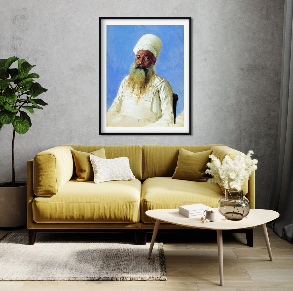 Parsi priest fire worshiper bombay - Meri Deewar 3 : 4 Vertical Premium Wall Art Canvas by MeriDeewar