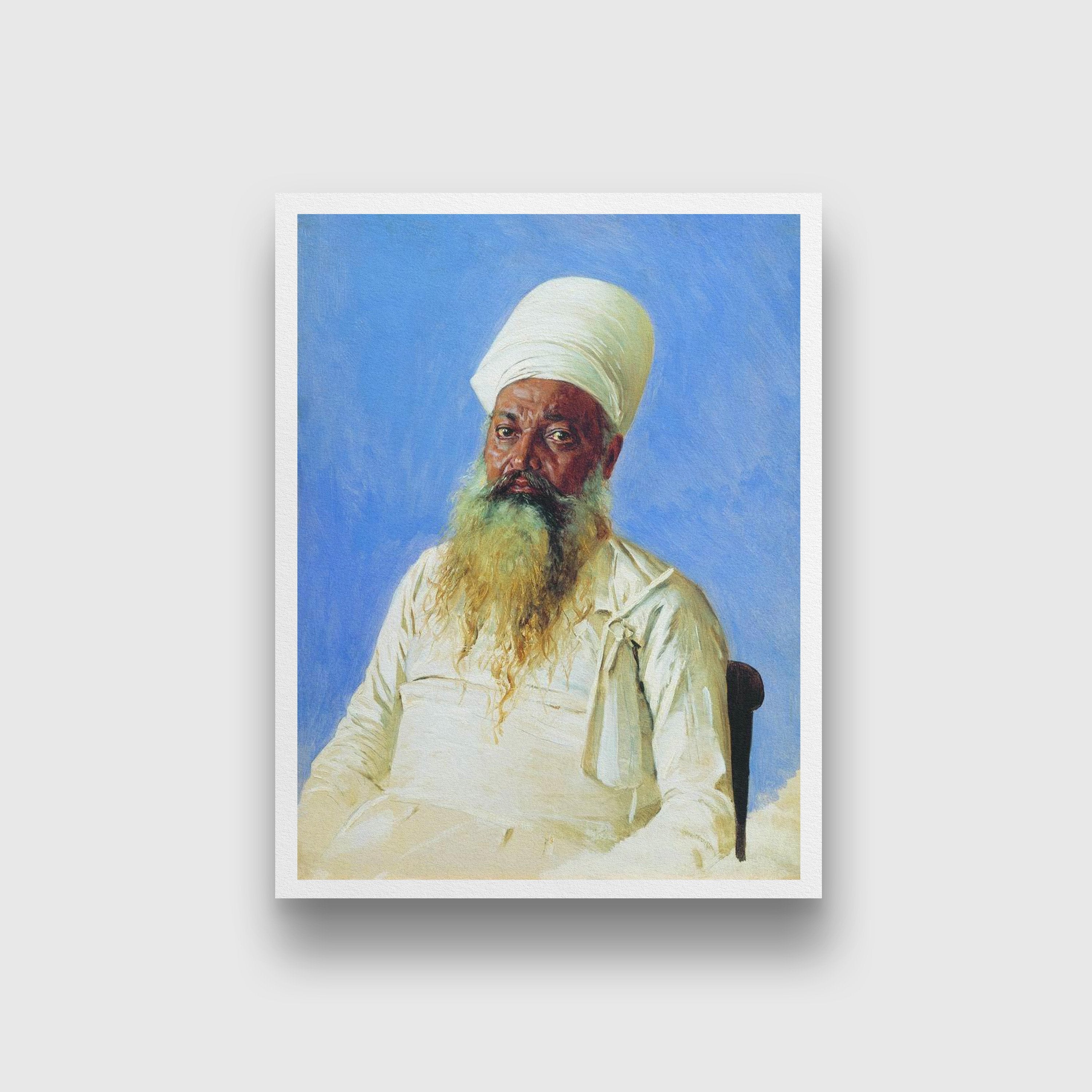 Parsi priest fire worshiper bombay - Meri Deewar 3 : 4 Vertical Premium Wall Art Canvas by MeriDeewar