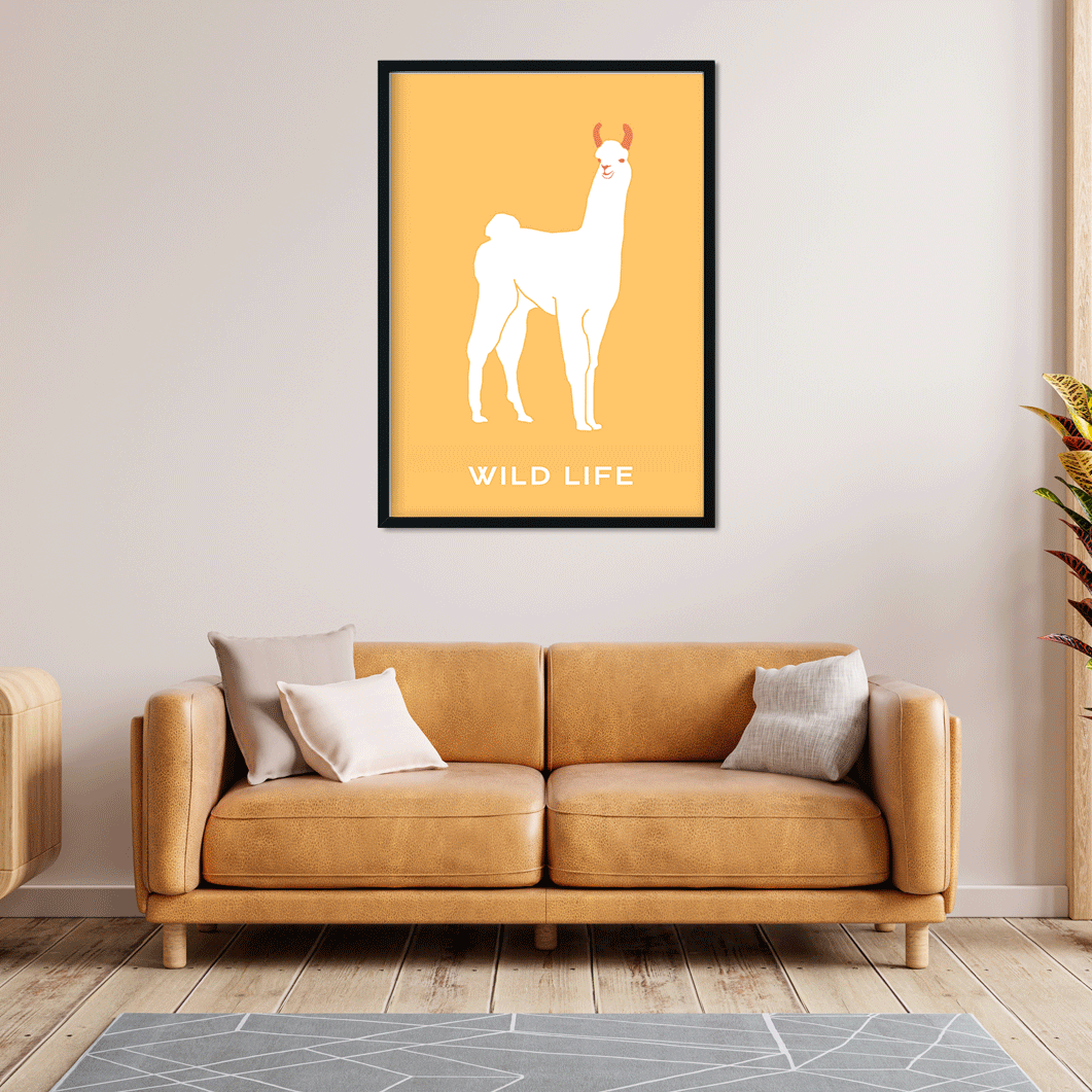 Party Llama Painting 3 : 4.2 Vertical Premium Wall Art Canvas by MeriDeewar